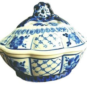 Authentic GZHEL Vintage Porcelain Bowl